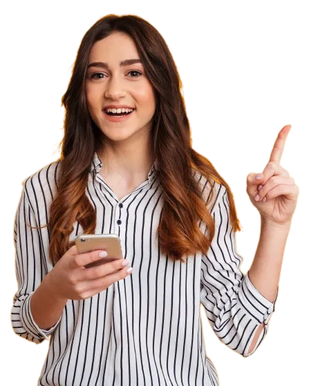 Smile Girl With Phone